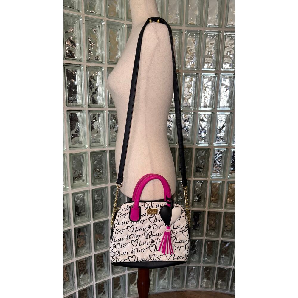Luv Betsey By Betsey Johnson Quilted Hearts Dome Satchel Crossbody